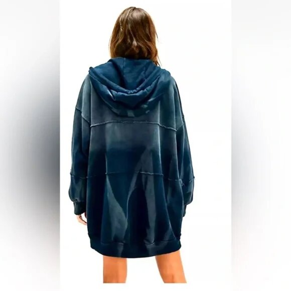 081 Free People We The Free You're A Star Hoodie NWT Navy Size Small - Picture 4 of 12